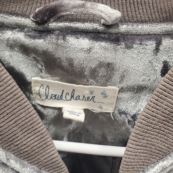 Cloud Chaser gray crushed velvet jacket - Picture 3 of 8